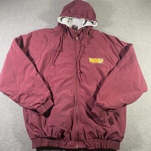 Winthrop Eagles Jacket Mens Small Maroon Hooded Weatherproof NCAA College Eagles